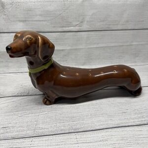 Ceramic ABCO Handpainted Dachshund Dog Hors D'Oeuvres Server Toothpick Holder